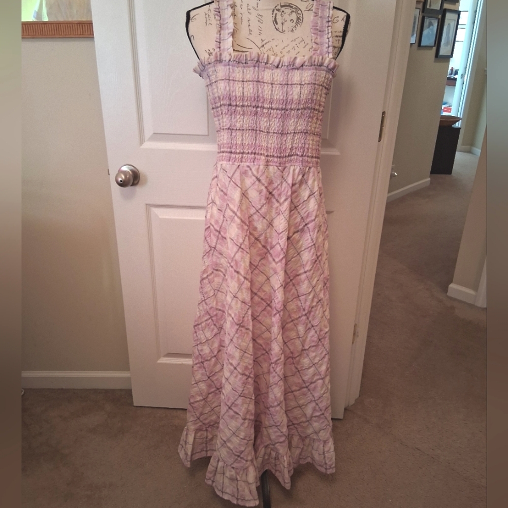 Boston Proper Smock Maxi Dress. Size Large - Picture 3 of 11